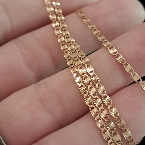 Italian 14kt Rose Gold Over 925 Sterling Silver Chain Necklace. - Picture 3 of 5